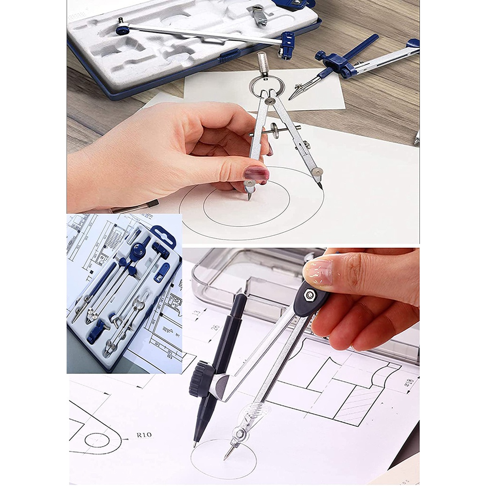 A46M-9Pc Drafting Compass For  - đánh giá và giá Math Geometry Set With Compass