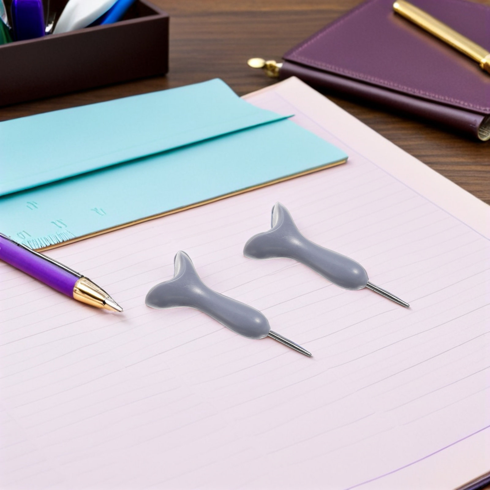 2Pcs Braille Stylus Pen Grey L - đánh giá và giá Writing Tools